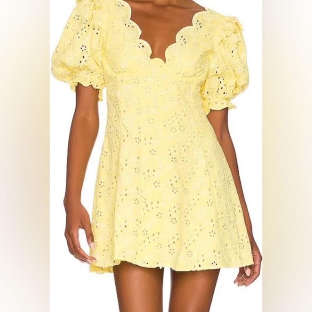 For Love and Lemons - Natalia Puff Sleeve Mini Dress